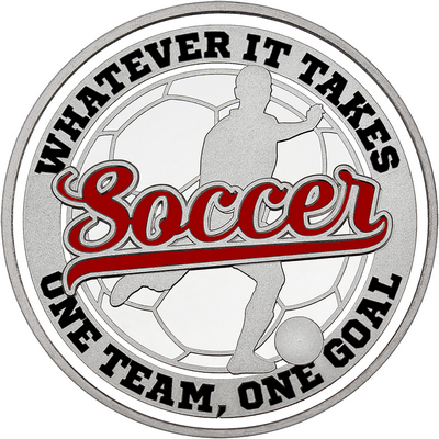 Maroon "Soccer" with White  Outer Circular Borders